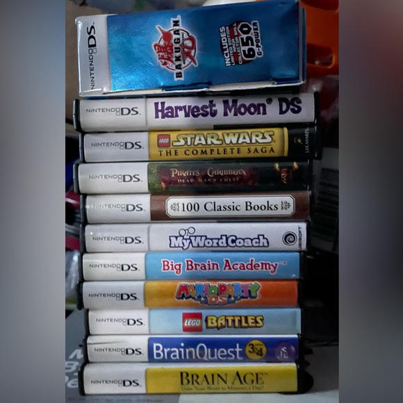 Nintendo DS Other - Nintendo DS Lot 9 Games Bakugan StarWars Mario Party Legos Harvest Moon